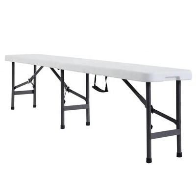 Diseño moderno 6FT plegable en media banca con panel de plástico blanco o color personalizado