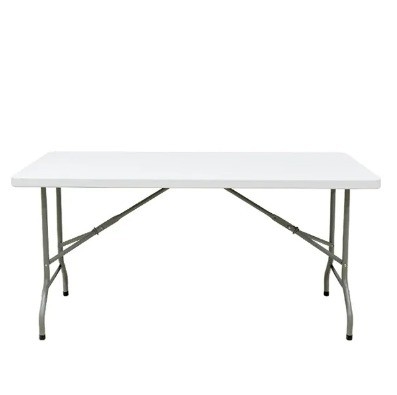 Mesa de picnic blanca plegable ideal para acampar al aire libre, senderismo y viajes 152*76*74cm