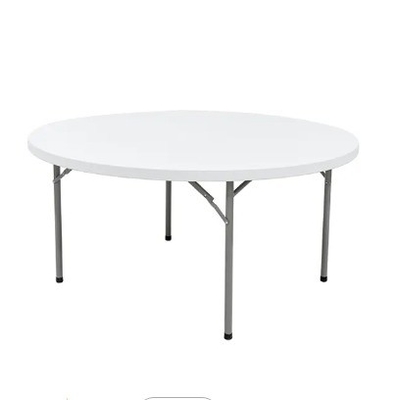 Mesa redonda plegable de 150 cm para eventos y fiestas hecha de material plástico duradero
