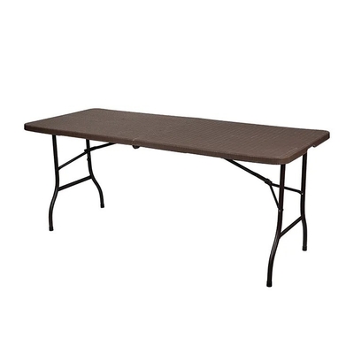 180*76*74cm Mesa plegable de ratán para muebles al aire libre Diseño de banquete rectangular