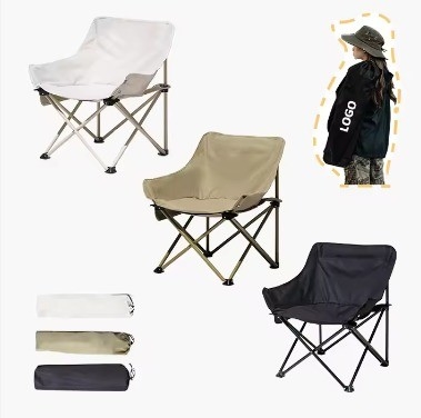 Muebles de jardín para exteriores 2024 silla lunar plegable portátil para acampar, pescar y más