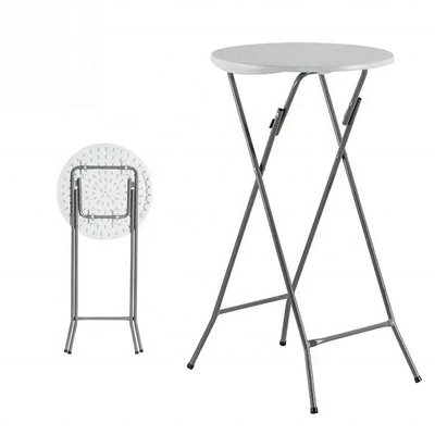 Embalaje de correo 60cm de plástico redondo blanco Mini Bar Mesa de comedor con color personalizado