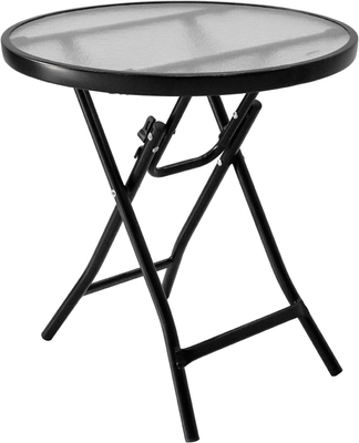 Mesa de vidrio templado Compacta Mesa de café Perfecto para oficina en casa y patio exterior