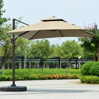 Paraguas de picnic con voladizo a prueba de viento 2023 Muebles de patio al aire libre para restaurante de jardín