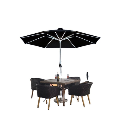 Generalmente de estilo europeo Energía solar USB Patio de acero recargable con 3 LED