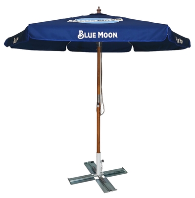 Muebles para exteriores Push Open Pin Stop Parasol a prueba de agua Paraguas Indonesia Madera dura